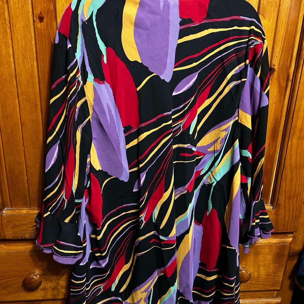 Plus size Size 4 Russel Kemp multicolored print blouse - Picture 2 of 6